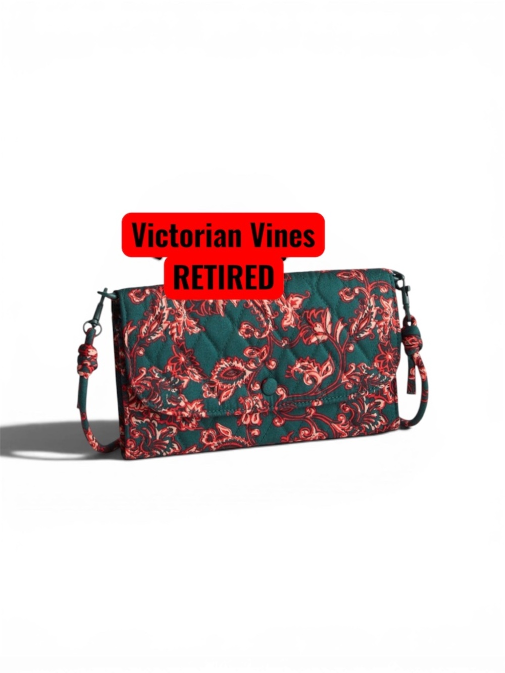 VERA BRADLEY WILDWOOD WALLET CROSSBODY VICTORIAN VINES
